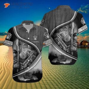 Darker Of Viking Black And Grey Hawaiian Shirts