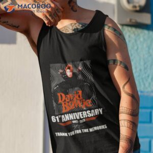 david bowie 61st anniversary 1962 2023 thank you for the memories signature shirt tank top 1