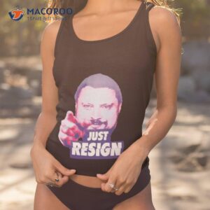 David Howell Wearing Just Resign Shirt