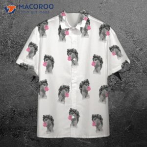 David Michelangelo’s Bubble Gum White Hawaiian Shirts