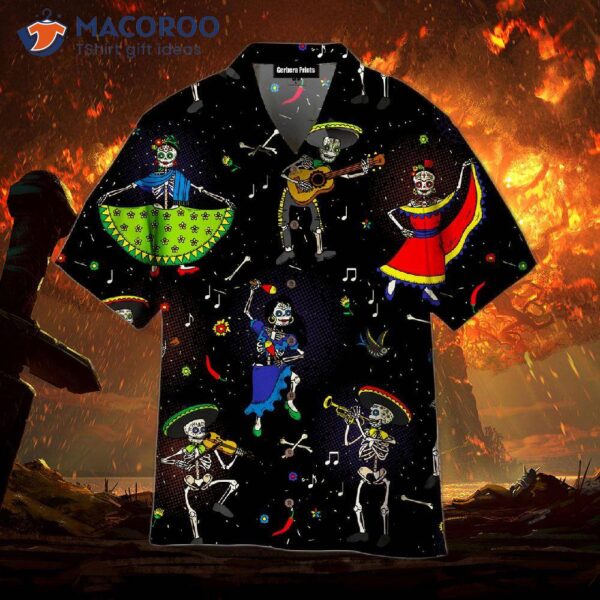 Day Of The Dead Dia De Mexico Black Hawaiian Shirts