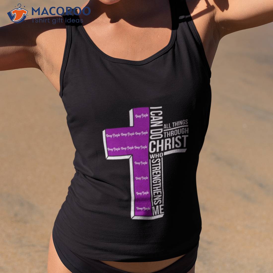 Deep Purple Cross I Can Do Christ Who Strengthens Me All Things Through Shirt Deep Purple Cross I Can Do Christ Who Strengthens Me All Things Through Shirt