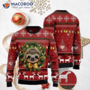 Deer And Sloth Ugly Christmas Sweater