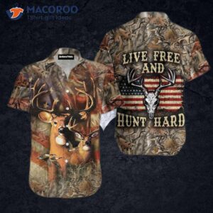 deer hunting america brown hawaiian shirts 1