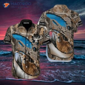 Deer Tropical Brown Hawaiian Shirts