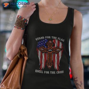 denver broncos stand for the flag kneel for the cross shirt tank top 4