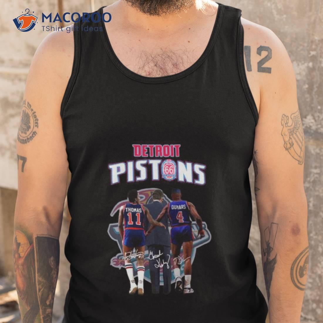 Detroit Pistons 66th Anniversary Thomas And Dumars Signatures Shirt Detroit Pistons 66th Anniversary Thomas And Dumars Signatures Shirt