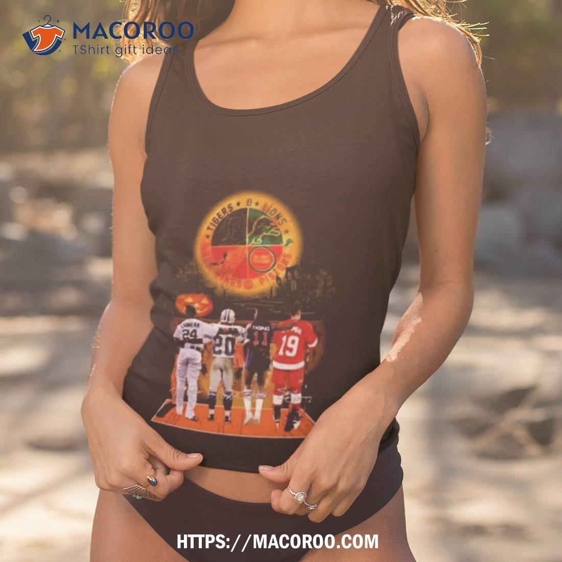 Detroit Tigers Lions Pistons And Red Wings Halloween Signatures 2023 Shirt Detroit Tigers Lions Pistons And Red Wings Halloween Signatures 2023 Shirt