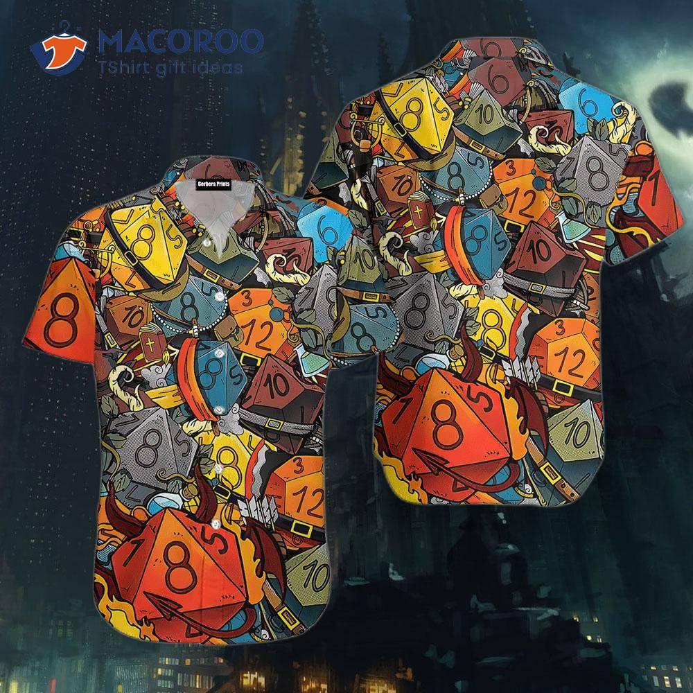 “dice World: Luck Is In The Small Things; Dd Colorful Hawaiian Shirts.” “dice World: Luck Is In The Small Things; Dd Colorful Hawaiian Shirts.”