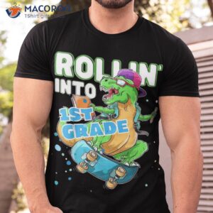 Dinosaur Back To School Ready Crush 1st Grade Kids Shirt