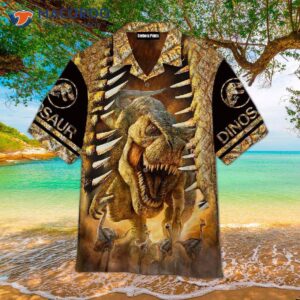 Dinosaur Jurassic Park Art T-rex Hawaiian Shirts