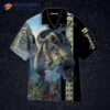 Dinosaur Jurassic Park T-rex Black And Blue Hawaiian Shirts