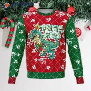 Dinosaur Jurassic Park T-rex Ugly Christmas Sweater