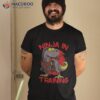 Dinosaur T Rex Ninja Funny Halloween Costume Gift Kids Boys Shirt
