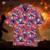 Dinosaurs Jurassic Park Skull With Palm Tree Tropical Pattern Red Hawaiian Shirt