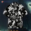 Disc Golf Tree Hibiscus Black Hawaiian Shirts