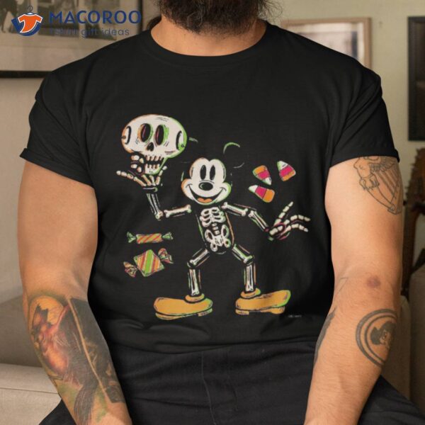Disney 100 Mickey Mouse Skeleton Costume Halloween D100 Shirt