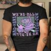 Disney Alice In Wonderland Cheshire Cat We’re All Mad Box Up Short Sleeve Shirt