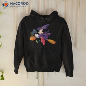 disney halloween minnie mouse flying witch shirt hoodie