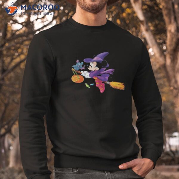 Disney Halloween Minnie Mouse Flying Witch Shirt