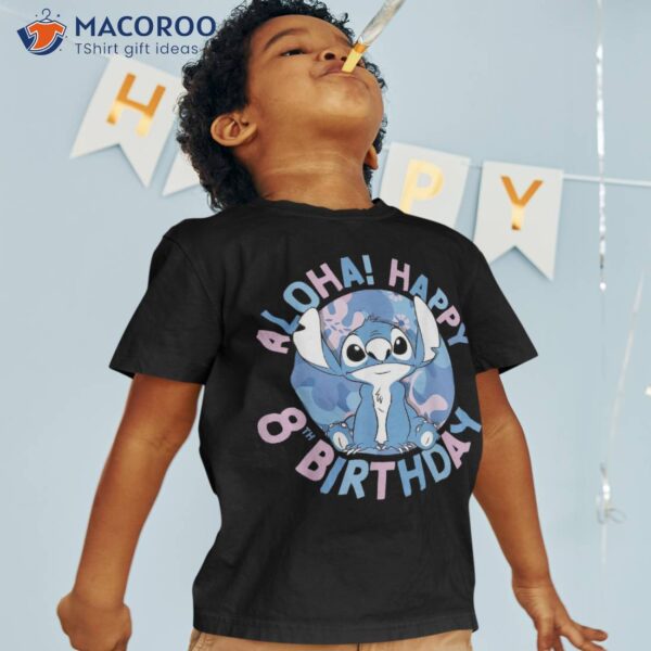 Disney Lilo & Stitch Aloha Happy 8th Birthday Shirt