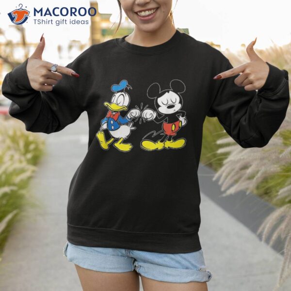 Disney Mickey Mouse And Donald Duck Best Friends Outline Shirt