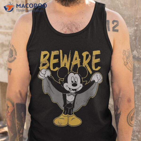 Disney Mickey Mouse Dracula Costume Beware Retro Shirt
