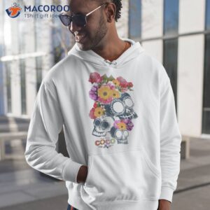 disney pixar coco calaveras floral skulls graphic shirt hoodie 1