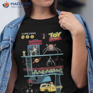 disney pixar toy story 8 bit video game scene shirt tshirt