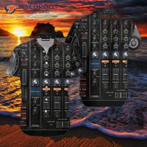 Dj Keyboard Black Hawaiian Shirts