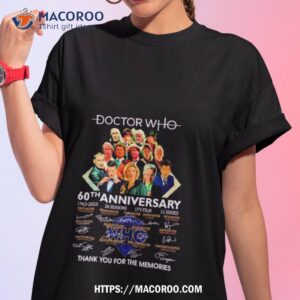 Doctor Who 60th Anniversary 1963 2023 Thank You For The Memories Signatures Shirt