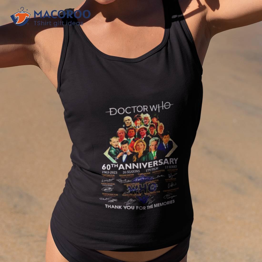 Doctor Who 60th Anniversary Thank You For The Memories Signatures Shirt Doctor Who 60th Anniversary Thank You For The Memories Signatures Shirt