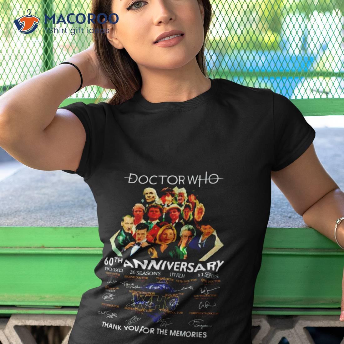 Doctor Who 60th Anniversary Thank You For The Memories Signatures Shirt Doctor Who 60th Anniversary Thank You For The Memories Signatures Shirt