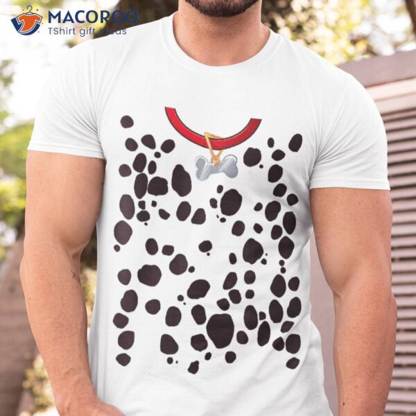 Dog Dalmatian Costume Dalmations Spots Puppy Print Halloween Shirt