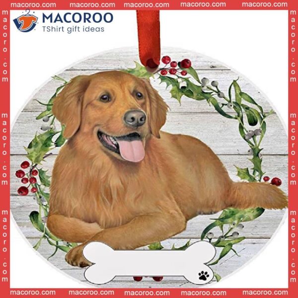 Dog Gifts Custom Name Christmas Ceramic Ornament