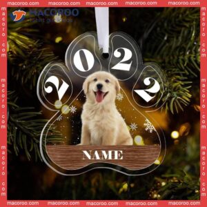 Dog Lover’s Custom-shaped Photo Acrylic Christmas Ornament