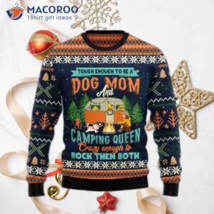 Dog Mom’s Ugly Christmas Sweater Camping