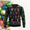 Dog Pawprint Ugly Christmas Sweater