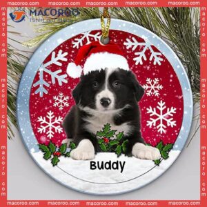 Dog Tree Custom Name Christmas Ceramic Ornament