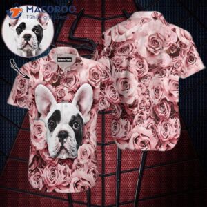 dogs in hawaiian rose shirts 1