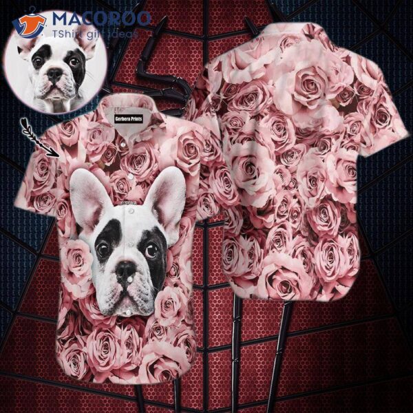 Dogs In Hawaiian Rose Shirts