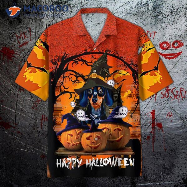 “dogs, Witch Pumpkin, Happy Halloween Hawaiian Shirts!”