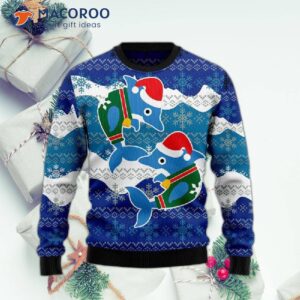 Dolphin Couple Ugly Christmas Sweater