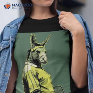 donkey for lover playing tennis shirt tshirt