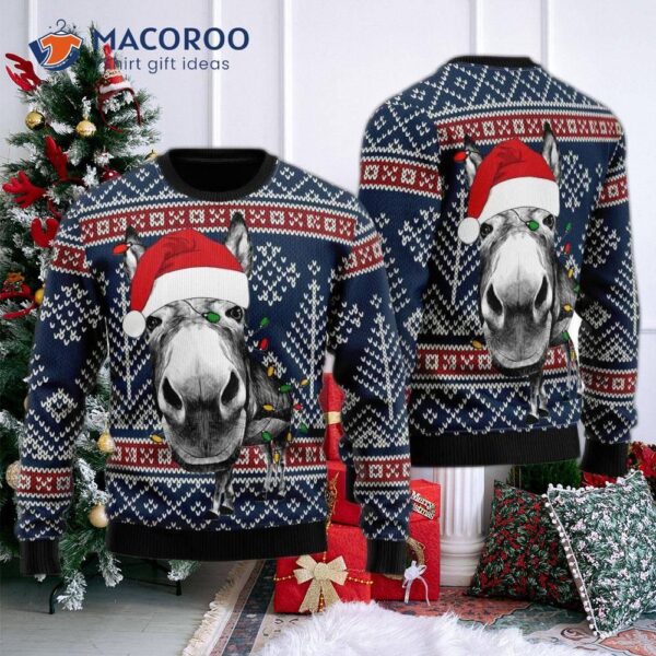 Donkey Funny Ugly Christmas Sweater