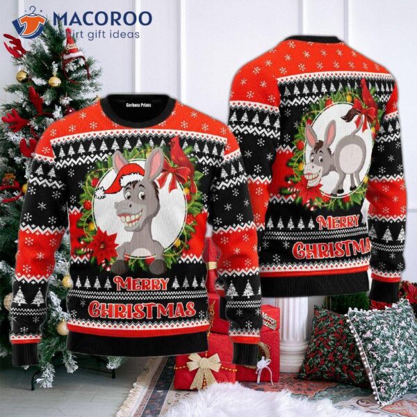 Donkey Funny Ugly Merry Christmas Sweater
