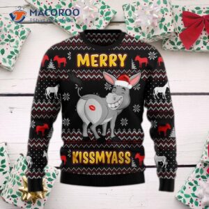 Donkey Merry Kiss-my-ass Ugly Christmas Sweater