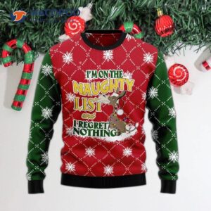 Donkey Naughty List Ugly Christmas Sweater