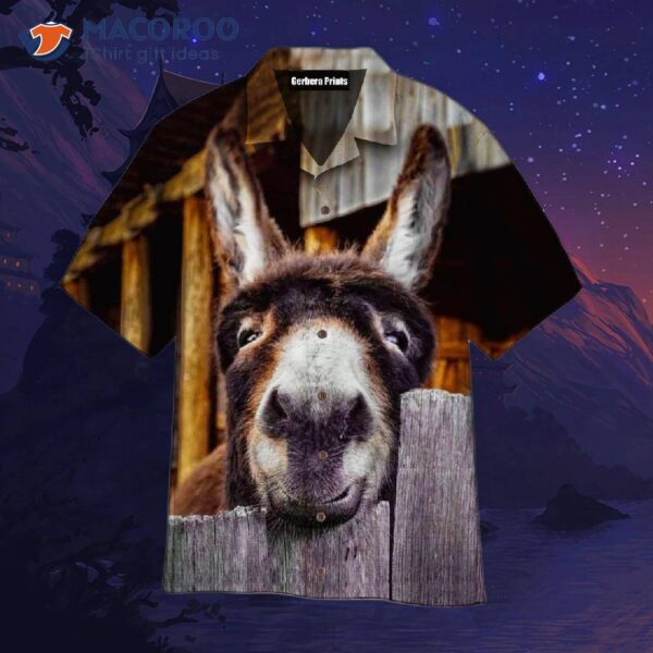 Donkey Tropical Brown Hawaiian Shirts