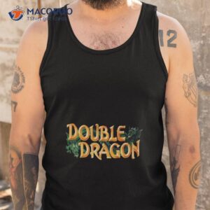 double your dragon typography shirt tank top